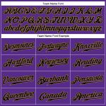 Personalized Purple Black Pinstripe Black-Old Gold Authentic Baseball Jersey Team Custom Name and Number
