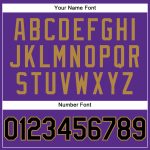Personalized Purple Black Pinstripe Black-Old Gold Authentic Baseball Jersey Team Custom Name and Number