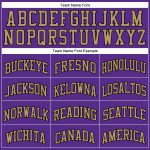 Personalized Purple Black Pinstripe Black-Old Gold Authentic Basketball Jersey