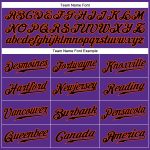 Personalized Purple Black Pinstripe Black-Orange Authentic Baseball Jersey Team Custom Name and Number