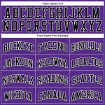 Personalized Purple Black Pinstripe Black-White Authentic Basketball Jersey Team Custom Name and Number