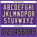 Personalized Purple Black Pinstripe City Cream Authentic Baseball Jersey Team Custom Name and Number