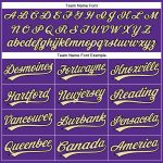 Personalized Purple Black Pinstripe City Cream Authentic Baseball Jersey Team Custom Name and Number