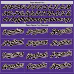 Personalized Purple Black Pinstripe Cream Two-Button Unisex Softball Jersey Team Custom Name and Number