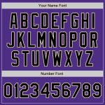 Personalized Purple Black Pinstripe Cream Two-Button Unisex Softball Jersey Team Custom Name and Number