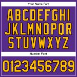 Personalized Purple Black Pinstripe Gold Authentic Baseball Jersey Team Custom Name and Number