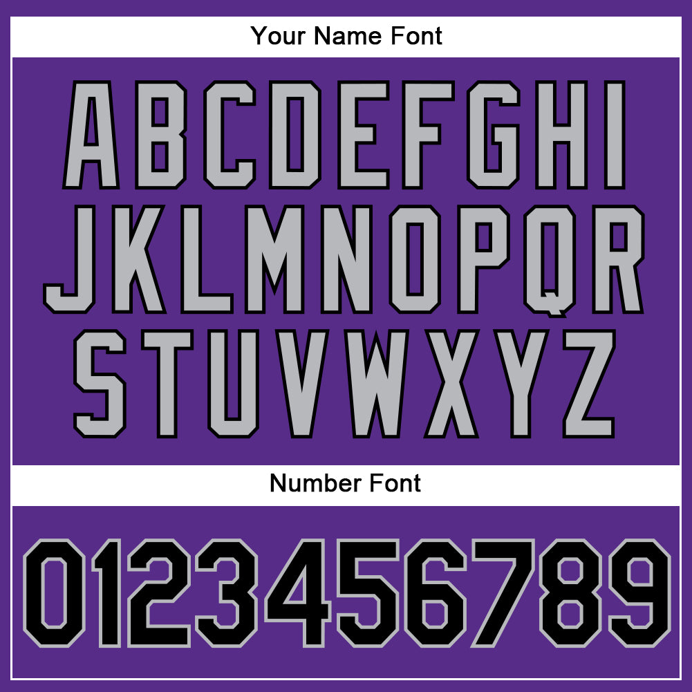 Personalized Purple Black Pinstripe Gray Authentic Baseball Jersey Team Custom Name and Number Personalized Purple Black Pinstripe Gray Authentic Baseball Jersey Team Custom Name and Number - Image 5