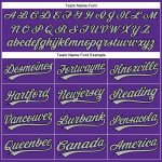 Personalized Purple Black Pinstripe Gray Authentic Baseball Jersey Team Custom Name and Number