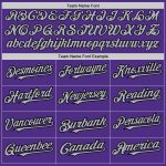 Personalized Purple Black Pinstripe Gray Two-Button Unisex Softball Jersey Team Custom Name and Number