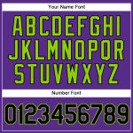 Personalized Purple Black Pinstripe Neon Green Authentic Baseball Jersey Team Custom Name and Number
