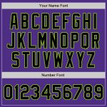 Personalized Purple Black Pinstripe Neon Green Two-Button Unisex Softball Jersey Team Custom Name and Number