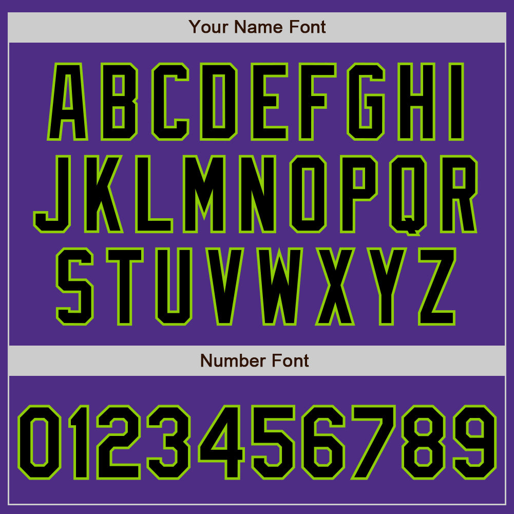 Personalized Purple Black Pinstripe Neon Green Two-Button Unisex Softball Jersey Team Custom Name and Number Personalized Purple Black Pinstripe Neon Green Two-Button Unisex Softball Jersey Team Custom Name and Number - Image 5