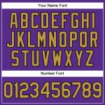 Personalized Purple Black Pinstripe Old Gold Authentic Baseball Jersey Team Custom Name and Number