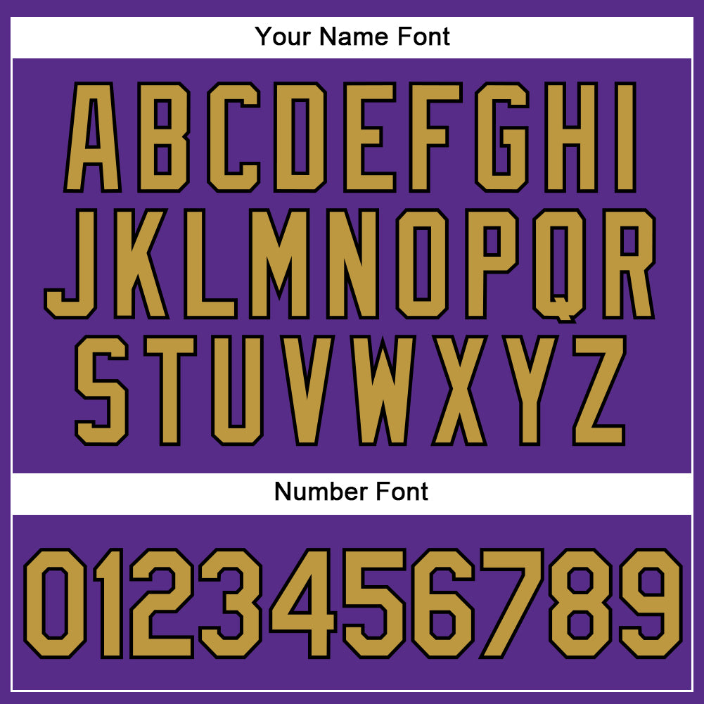 Personalized Purple Black Pinstripe Old Gold Authentic Baseball Jersey Team Custom Name and Number Personalized Purple Black Pinstripe Old Gold Authentic Baseball Jersey Team Custom Name and Number - Image 5