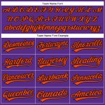 Personalized Purple Black Pinstripe Orange Authentic Baseball Jersey Team Custom Name and Number