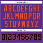 Personalized Purple Black Pinstripe Orange Authentic Baseball Jersey Team Custom Name and Number