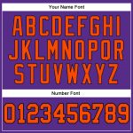 Personalized Purple Black Pinstripe Orange Authentic Basketball Jersey Team Custom Name and Number