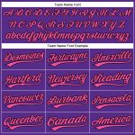 Personalized Purple Black Pinstripe Pink Authentic Baseball Jersey Team Custom Name and Number