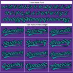 Personalized Purple Black Pinstripe Teal Authentic Baseball Jersey Team Custom Name and Number