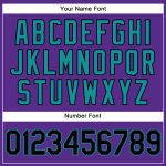 Personalized Purple Black Pinstripe Teal Authentic Baseball Jersey Team Custom Name and Number