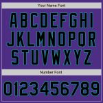 Personalized Purple Black Pinstripe Teal Two-Button Unisex Softball Jersey Team Custom Name and Number