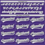 Personalized Purple Black Pinstripe White-Gray Authentic Baseball Jersey