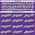 Personalized Purple Black Pinstripe White-Gray Authentic Baseball Jersey Team Custom Name and Number