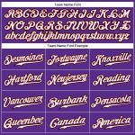 Personalized Purple Black Pinstripe White-Red Authentic Baseball Jersey Team Custom Name and Number