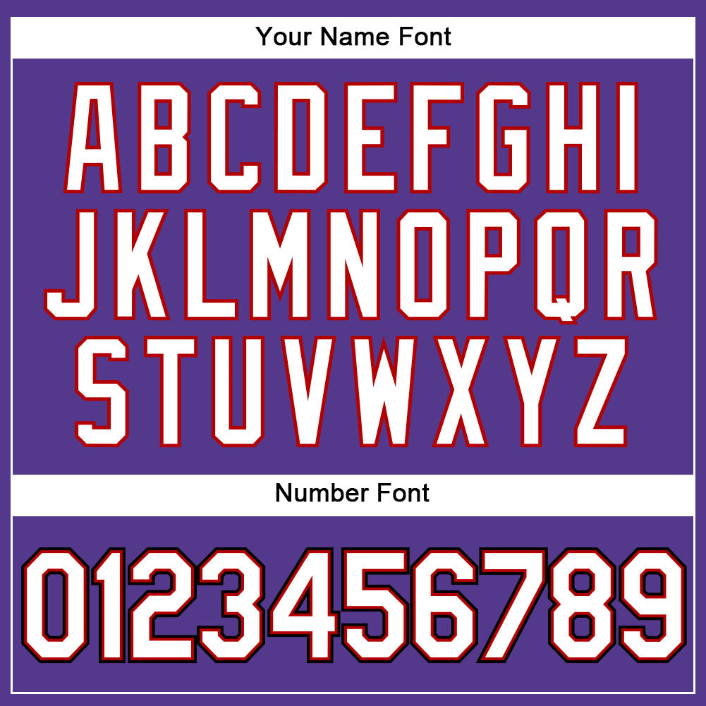 Personalized Purple Black Pinstripe White-Red Authentic Basketball Jersey Team Custom Name and Number Personalized Purple Black Pinstripe White-Red Authentic Basketball Jersey Team Custom Name and Number - Image 4
