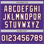 Personalized Purple Black Pinstripe White-Red Two-Button Unisex Softball Jersey Team Custom Name and Number