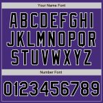 Personalized Purple Black Silver-White Authentic Baseball Jersey Team Custom Name and Number