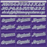 Personalized Purple Black Silver-White Authentic Baseball Jersey Team Custom Name and Number