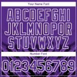 Personalized Purple Black-White 3D Pattern Design Abstract Arrow Authentic Baseball Jersey Team Custom Name and Number