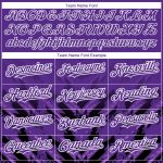 Personalized Purple Black-White 3D Pattern Design Abstract Arrow Authentic Baseball Jersey Team Custom Name and Number
