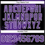 Personalized Purple Black-White 3D Pattern Design Abstract Brush Stroke Authentic Baseball Jersey Team Custom Name and Number