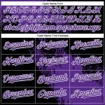 Personalized Purple Black-White 3D Pattern Design Abstract Brush Stroke Authentic Baseball Jersey Team Custom Name and Number