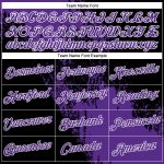 Personalized Purple Black-White 3D Pattern Design Abstract Brush Stroke Performance T-Shirt Team Custom Name and Number