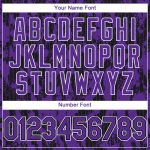 Personalized Purple Black-White 3D Pattern Design Abstract Fluid Authentic Baseball Jersey Team Custom Name and Number