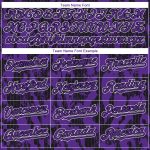Personalized Purple Black-White 3D Pattern Design Abstract Fluid Authentic Baseball Jersey Team Custom Name and Number
