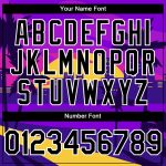 Personalized Purple Black-White 3D Pattern Design Hawaii Palm Trees Authentic Baseball Jersey Team Custom Name and Number