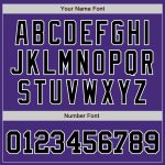 Personalized Purple Black-White Authentic Baseball Jersey Team Custom Name and Number