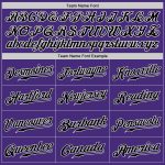 Personalized Purple Black-White Authentic Baseball Jersey Team Custom Name and Number