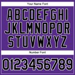Personalized Purple Black-White Authentic Sleeveless Baseball Jersey Team Custom Name and Number