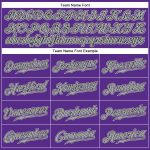 Personalized Purple Black-White Authentic Sleeveless Baseball Jersey Team Custom Name and Number