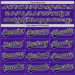 Personalized Purple Black-White Authentic Throwback Baseball Jersey Team Custom Name and Number