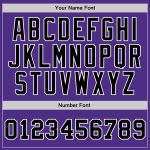 Personalized Purple Black-White Authentic Throwback Basketball Jersey Team Custom Name and Number