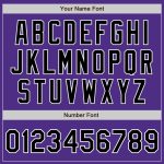 Personalized Purple Black-White Bomber Full-Snap Varsity Letterman Jacket Team Custom Name and Number