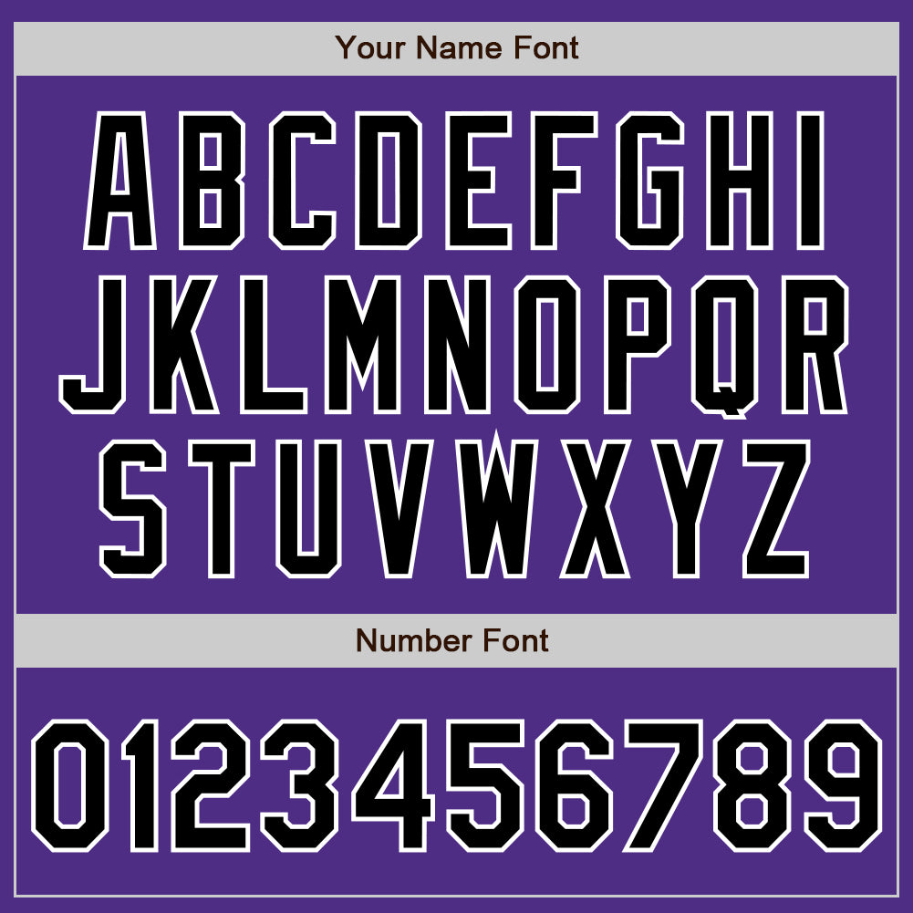 Personalized Purple Black-White Bomber Full-Snap Varsity Letterman Two Tone Jacket Team Custom Name and Number Personalized Purple Black-White Bomber Full-Snap Varsity Letterman Two Tone Jacket Team Custom Name and Number - Image 5