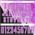 Personalized Purple Black-White Geometric Pattern Sublimation Soccer Uniform Jersey Team Custom Name and Number