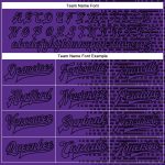 Personalized Purple Black-White Halftone 3D Pattern Design Bomber Full-Snap Varsity Letterman Jacket Team Custom Name and Number